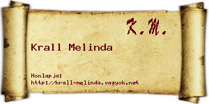 Krall Melinda névjegykártya
