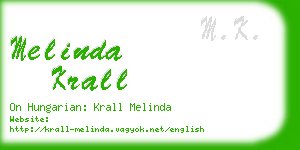 melinda krall business card